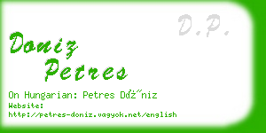 doniz petres business card
